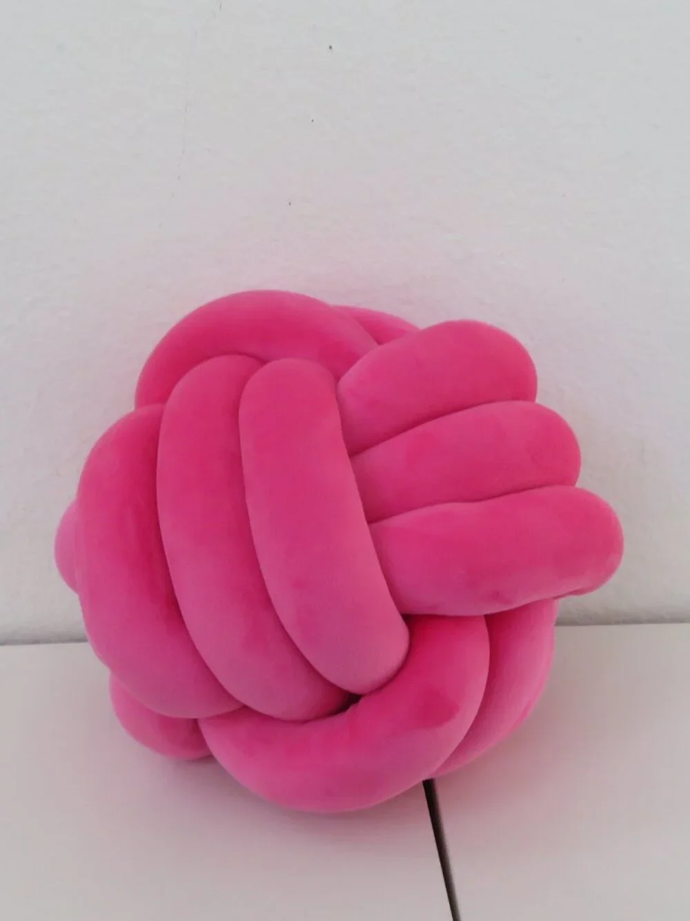 Plush Knot Throw Pillow - Hot Pink